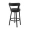 Armen Living Bryant 30" Bar Height Swivel Bar Stool in Black Finish and Black Faux Leather LCBYBABLBL30 - alternate 9